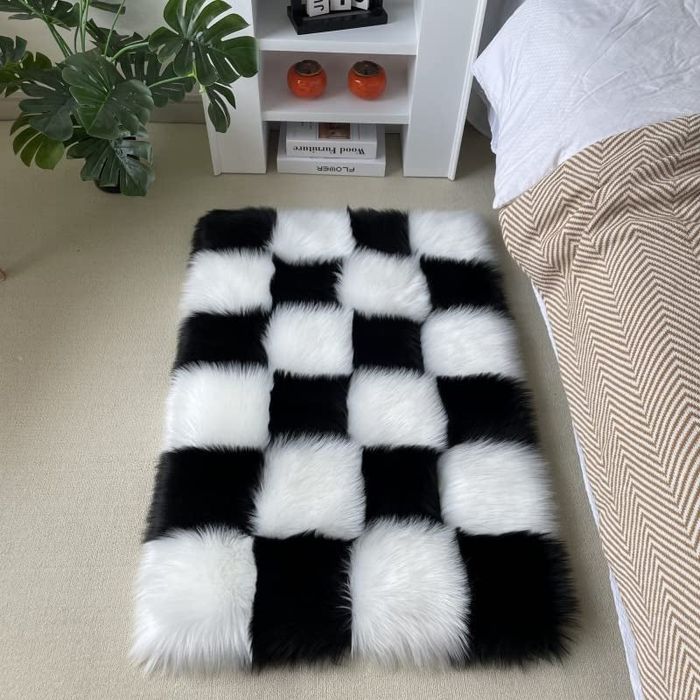 A black and white version of the rug
