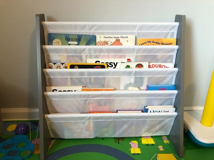 The reviewer’s bookshelf is displayed