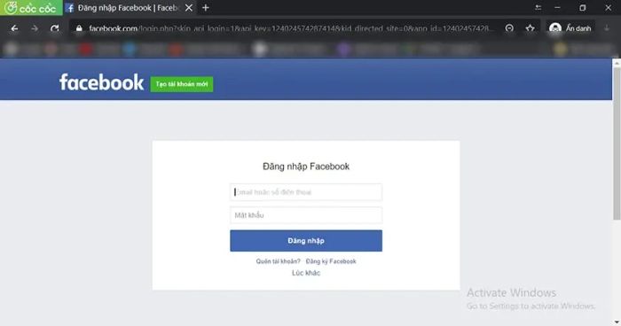 Cách đăng nhập Instagram qua tài khoản Facebook