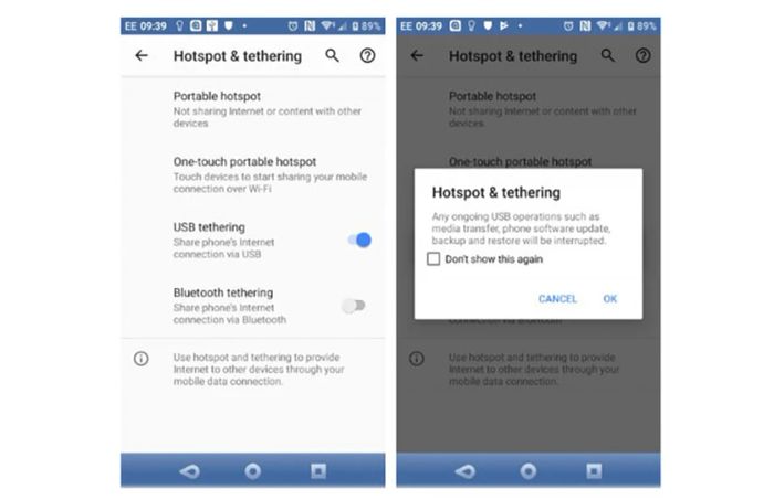Cách kết nối wifi cho máy tính bàn qua USB Tethering trên điện thoại Android
