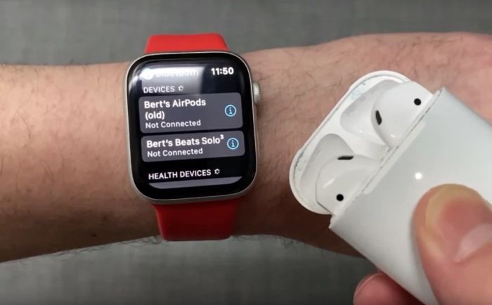 Kết nối AirPods với Apple Watch