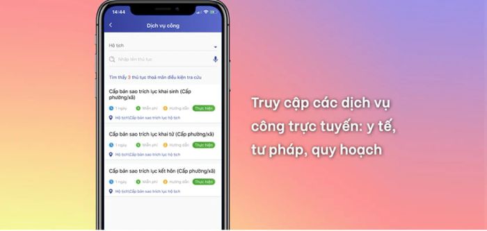 Các tính năng nổi bật của ứng dụng này đã và đang phục vụ hiệu quả nhu cầu của người dân.