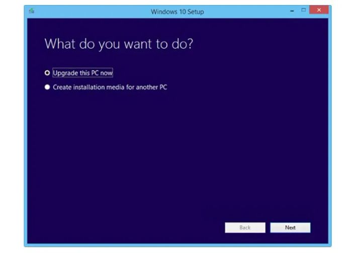 nâng cấp từ Win 7 lên Win 10 bằng công cụ Media Creation Tool