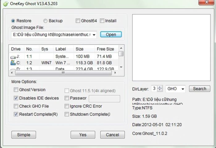 Hướng dẫn chi tiết cách ghost win 10, win 7 sử dụng phần mềm OneKey