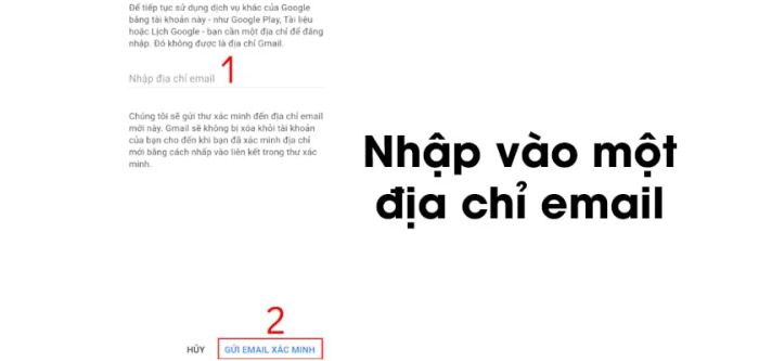 Để xóa tài khoản Gmail trên điện thoại vĩnh viễn, bạn cần chọn ô Gửi email xác minh