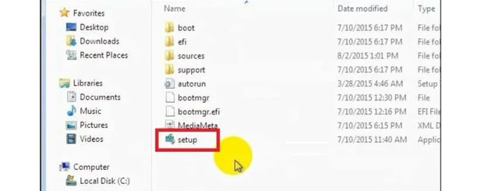 Mở ổ đĩa ảo và chọn file setup để tiến hành cài đặt