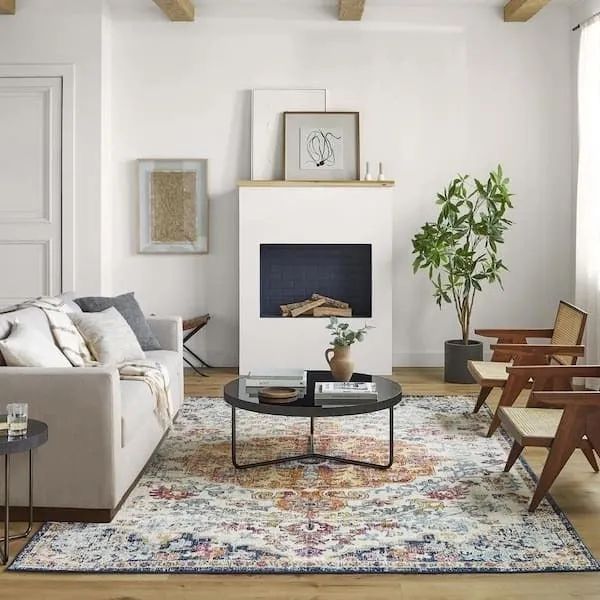 colorful abstract area rug