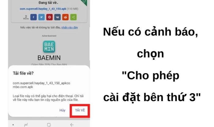 Cách tải game Hay Day trên điện thoại Android