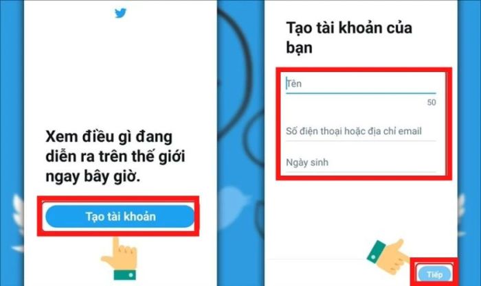 Hướng dẫn tạo tài khoản Twitter