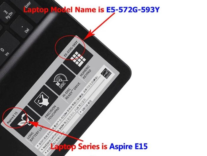 Xác định qua tên laptop