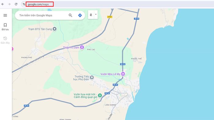 Hướng dẫn lấy tọa độ trên Google Map bằng máy tính - Bước 1
