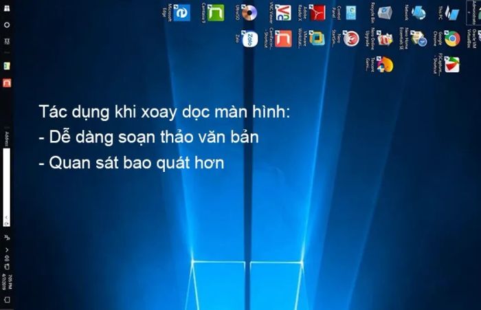 Lợi ích và ứng dụng của việc xoay màn hình máy tính