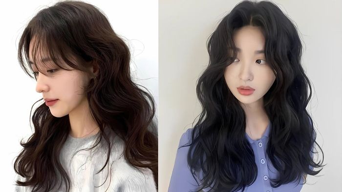 Tóc xoăn sóng lơi ngang lưng uốn vểnh