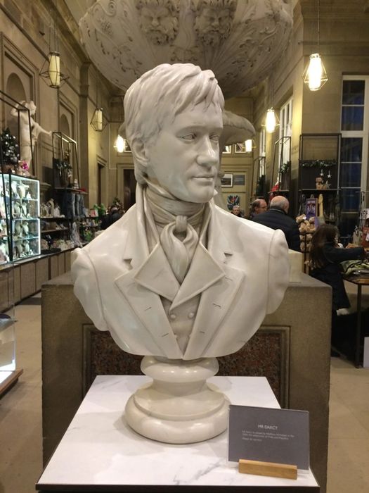 a bust of Mr. Darcy in the style of Matthew Macfadyen