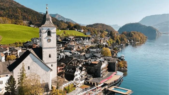 St. Wolfgang, a picturesque European tourist destination