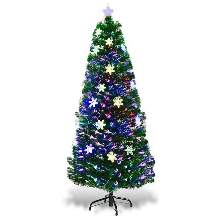 Tree lit up with lights
