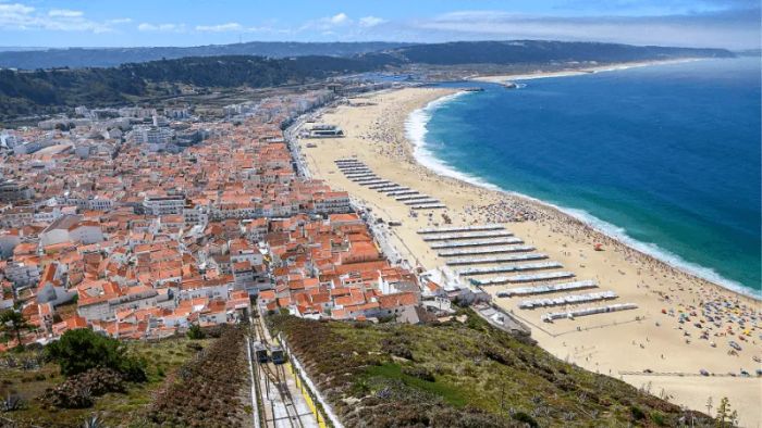 Nazaré village, a famous European tourist destination