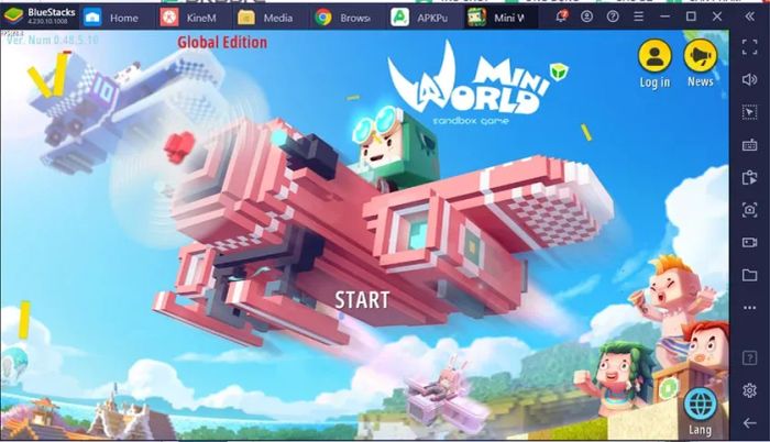 Mở game Mini World trên máy tính
