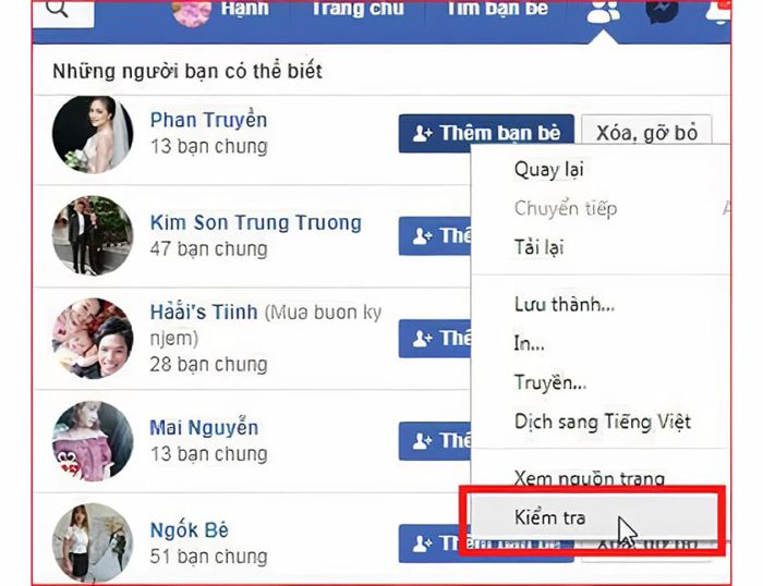 Gửi lời mời kết bạn qua giao diện Facebook cũ