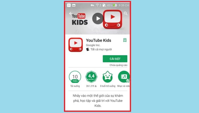 Cài đặt YouTube Kids qua VPN