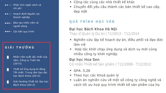 Hướng dẫn cách viết phần thành tích và giải thưởng trong CV cho sinh viên chưa có kinh nghiệm