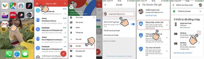 Đăng xuất Gmail từ xa qua điện thoại