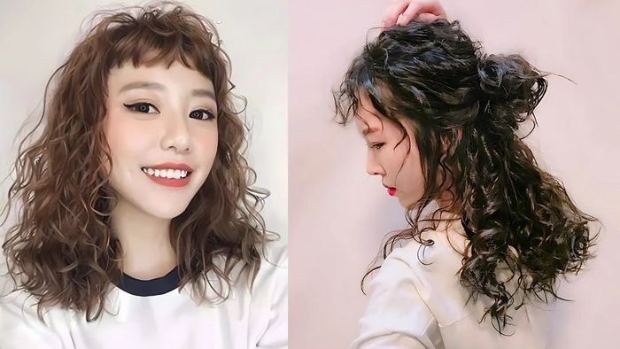 Tóc xoăn sóng lơi ngang lưng mái choppy