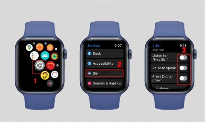 Tắt Siri khi không sử dụng - Một cách đơn giản để tiết kiệm pin Apple Watch mà bạn nên thử.