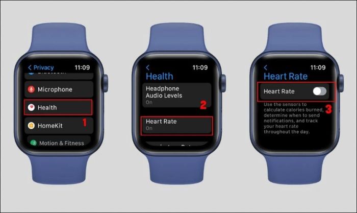 Tắt tính năng đo nhịp tim khi không cần thiết giúp tiết kiệm pin cho Apple Watch.