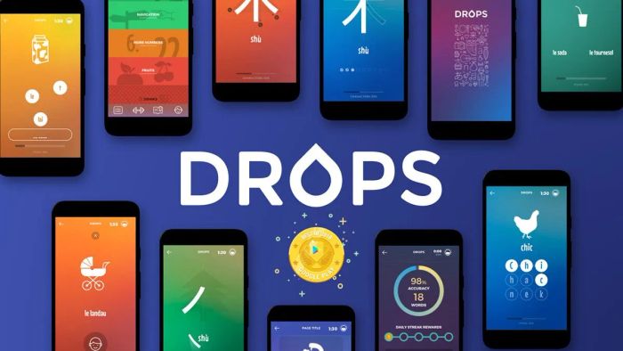 Drops là một trong những ứng dụng học tiếng Anh giao tiếp sinh động nhất