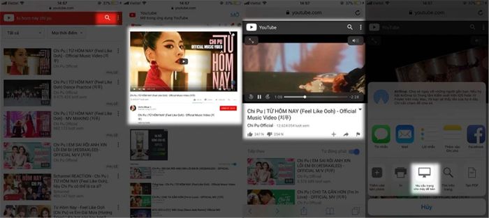 Sử dụng trình duyệt Safari để nghe nhạc YouTube khi màn hình iPhone tắt