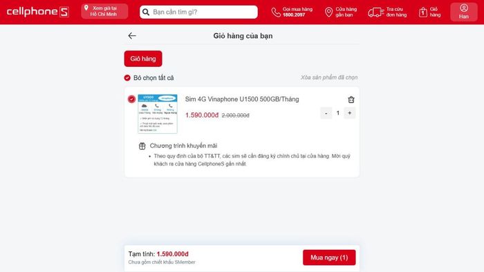 Cách mua SIM đầu số 0878 tại nhà: Bước 3, điền thông tin cần thiết