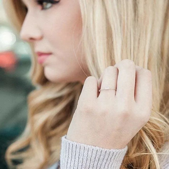 A model wearing the stunning rhinestone ring, showcasing its beauty and shine.