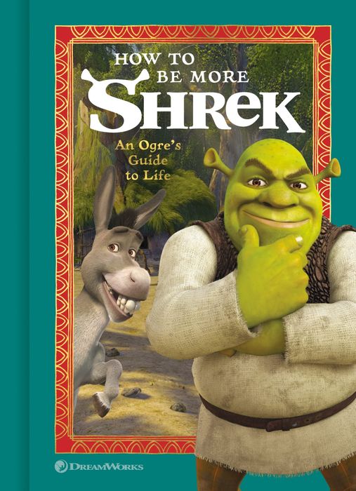 The book cover featuring Shrek and Donkey