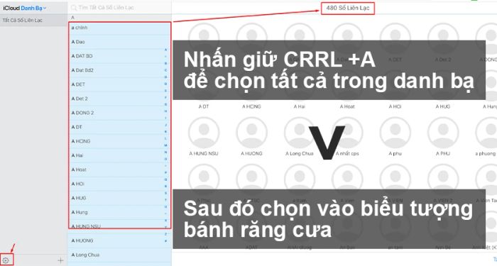 Hướng dẫn cách xóa danh bạ trên iCloud