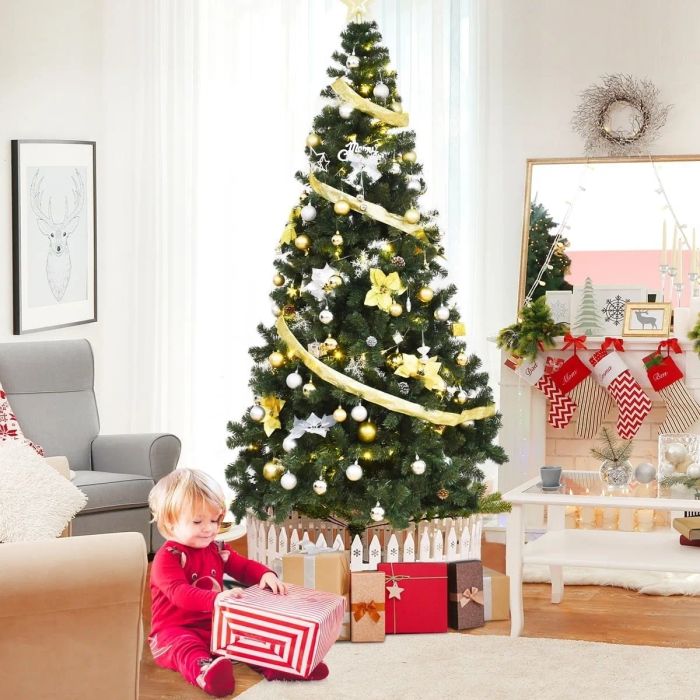 Tree all decked out with ornaments
