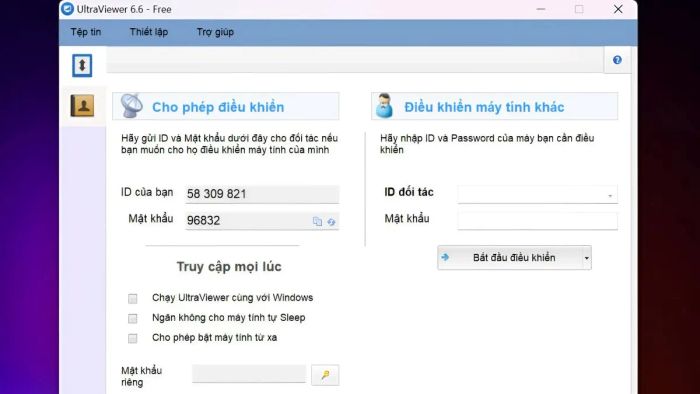 Hướng dẫn khắc phục lỗi UltraViewer không lấy được ID, bước 4