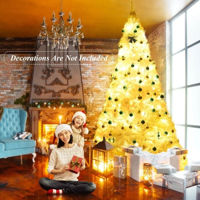 Lit white tree