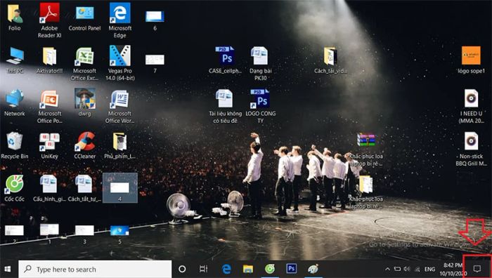 Hướng dẫn chỉnh độ sáng màn hình laptop qua chức năng Notification