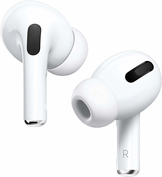 A close-up of the Apple AirPods Pro, showcasing their modern design and innovative features.