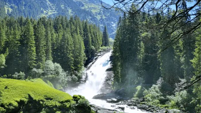 Krimml Falls, a majestic and vast European tourist destination