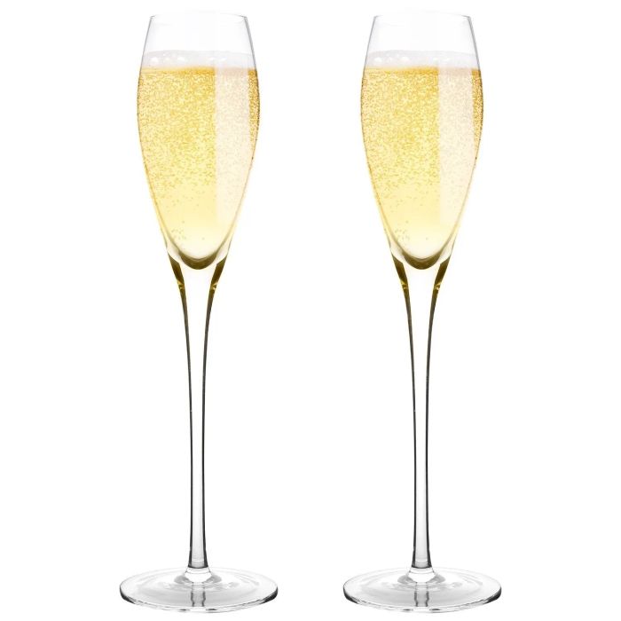 A beautiful set of champagne flutes.