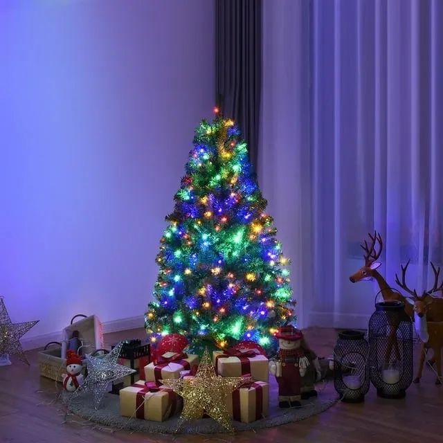 Tree illuminated with lights