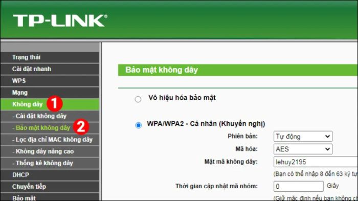 Hướng dẫn thay đổi mật khẩu Wi-Fi Tp-link