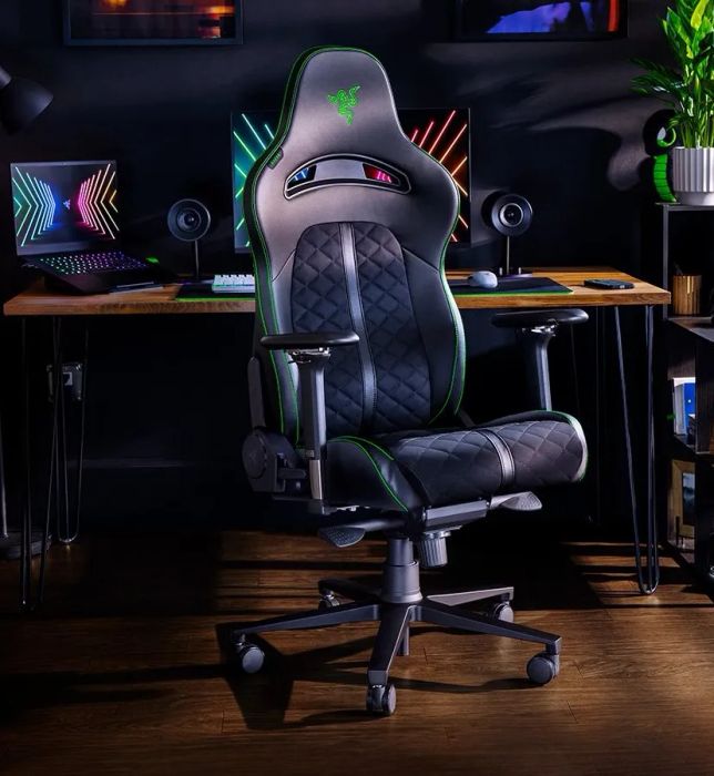 sleek black Razer Enki gaming chair