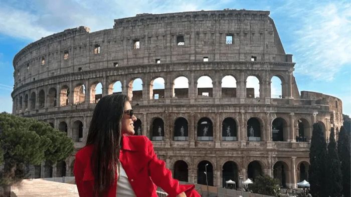 The ancient Colosseum of Rome