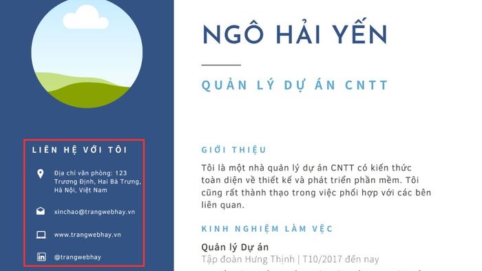 Hướng dẫn viết phần đầu tiên trong mẫu CV cho sinh viên chưa có kinh nghiệm