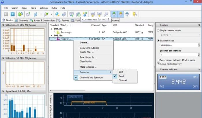 Phần mềm CommView for Wifi