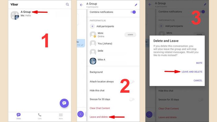 Cách rời nhóm Viber mà không ai biết