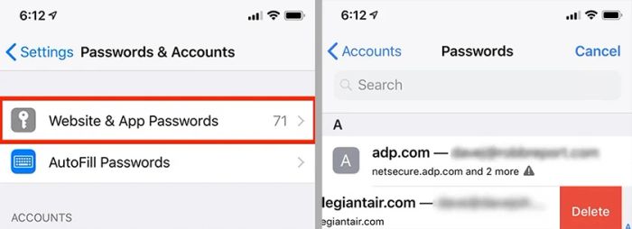 Hướng dẫn chỉnh sửa mật khẩu đã lưu trên iPhone
